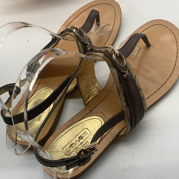 Coach Sammy Brown Logo Thong Sandal Sz 8M. FFT0535B - Picture 6 of 10
